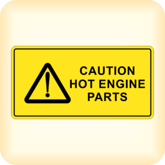 Sticker - Caution - Hot Engine Parts