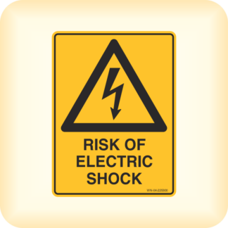 Sign - Warning, Risk of Electric Shock.