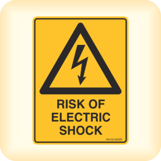 Sticker - Warning, Risk of Electric Shock.
