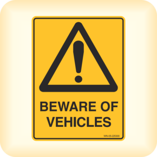 Sticker - Warning, Beware of Vehicles.