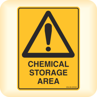 Sticker - Warning, Chemical Storage Area.