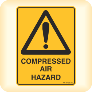 Sign - Warning, Compressed Air Hazard.