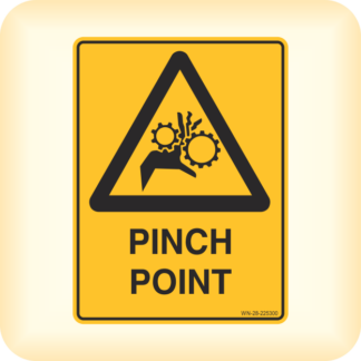 Sign - Warning, Pinch Point.