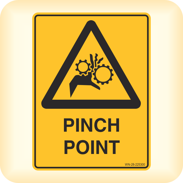 Sign – Warning, Pinch Point. – Klein Signs