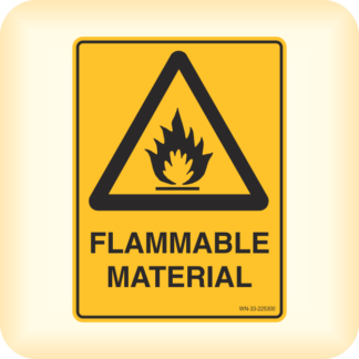 Sign - Warning, Flammable Material.