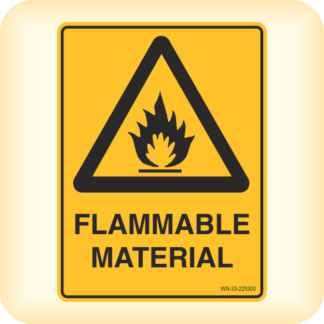 Sign - Warning, Flammable Material.
