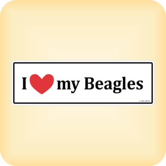 I Love my Beagles - 250 x 79mm (11.8" x 3.1")